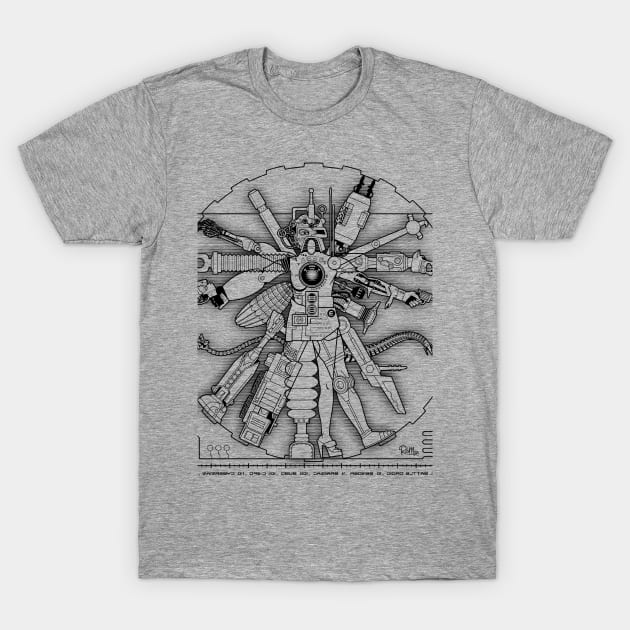 Vitruvian Machine T-Shirt by Captain_RibMan